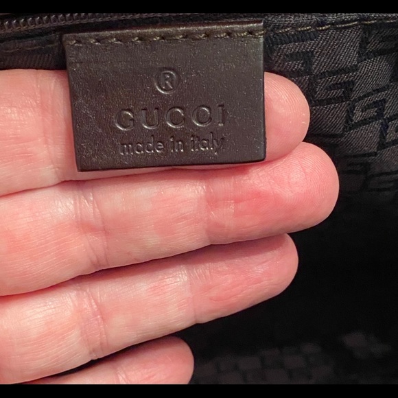 GUCCI brown suede shoulder bag double straps EXC COND - Picture 6 of 14